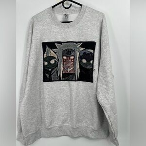 Ace Retrograde x Jiraya Naruto Pullover Hoodie embroidered Size XL RARE